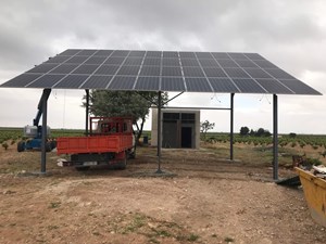 Estructura para panel solar de energía renovable